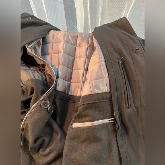 Kenneth Cole New York in person condition black coat with extra warm vest. XL - Picture 9 of 12